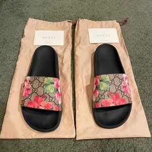 Gucci floral slides